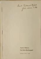 Om S&ouml;ren Kierkegaard. S&auml;rtryck ur Tiden 7, 1944. 