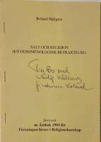 Salt och religion (En fenomenologisk betraktelse). S&auml;rtryck ur &Aring;rsbok 1994 f&ouml;r F&ouml;reningen l&auml;rare i Religionskunskap..