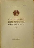 Meddelanden fr&aring;n Lunds universitets Historiska museum 1961