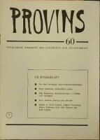 Provins 1. Norrl&auml;ndsk tidskrift f&ouml;r litteratur och kulturdebatt.