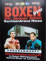 Programmheft Boxen LIVE Markus Beyer vs Leif Keiski 29 jan 2000