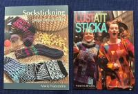 2 st b&ouml;cker - Sockstickning, popcorn & film + Lust att sticka
