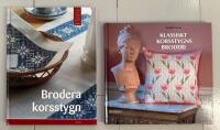 2 b&ouml;cker: Brodera korsstygn + Klassiskt korsstygns broderi