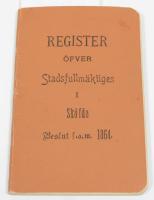 V&auml;sterg&ouml;tland. sk&ouml;vde. register &ouml;fver stadsullm&auml;ktiges beslut f.o.m. 1864