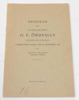 Predikan vid kyrkoherde O. F. &Ouml;hrvalls jordf&auml;stning i Torestorps kyrka den 22 september 1927 / Av G&ouml;sta Nelson, kyrkoherde i Boken&auml;s.