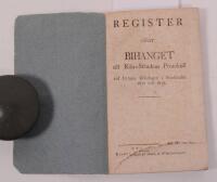 Register &ouml;fver Bihanget till riks-st&aring;ndens protokoll vid urtima riksdagen i Stockholm