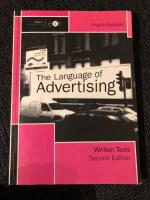 The language of advertising : written texts