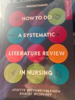 How to do a systematic literature review in nursing : a step-by-step guide