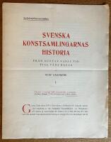 Svenska konstsamlingarnas historia fr&aring;n Gustav Vasas tid till v&aring;ra dagar I. : Subskriptionsanm&auml;lan