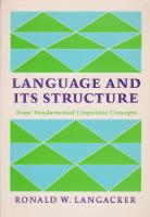 Language and its structure - Som fundamental linguistic concepts