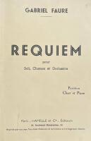 Requiem pour soli, choeurs et orchestra
