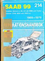 Saab 99 Modeller: Saloon,G,GL,LC,LE,EMS och Turbo Motorer: 1709,1854 och 1985cc 1969-1979