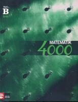 Matematik 4000 Kurs B Gr&ouml;n L&auml;robok