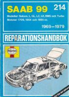 Saab 99 Saloon, L,GL,LC,EMS o Turbo 1709, 1854 o 1985cc 1969-1979