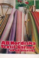 AB Nordiska Textil-Garner Överlida Hösten 1981 Våren 1982
