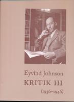 Kritik III (1936&ndash;1946)