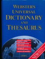 Webster's universal dictionary and thesaurus : plus world maps in color