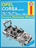 Opel Corsa (Petrol) '83 to '93 - Owners Workshop Manual
