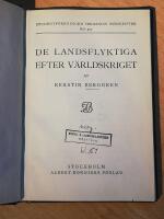De landsflyktiga efter v&auml;rldskriget  Studentf&ouml;reningens Verdandis sm&aring;skrifter nr 420