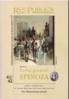 Res publica. &Ouml;stlings bokf&ouml;rlag Symposions teoretiska och litter&auml;ra tidskrift. 41/42, Dubbeltema: Farlig geografi, Spinoza.
