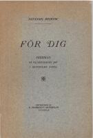 F&ouml;r dig. Predikan p&aring; Palms&ouml;ndagen 1907 i Djursholms kapell.
