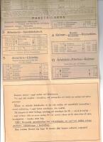 Busstrafiken g&auml;llande fr. o. m. den 6 sept. 1943 tillsvidare. Linjer: 1. Kalmar-Oskarshamn 2. Kalmar-Bergkvara...