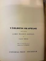 V&auml;rldens skapelse / fritt efter James Weldon Johnson av Tage Thiel. Med 10 teckningar av Adja M. Yunkers. 