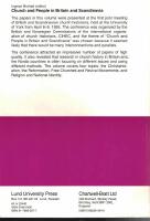 Church and People in Britain and Scandinavia.