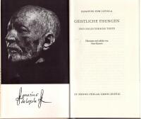 Geistliche &Uuml;bungen / und erl&auml;uternde Texte / Ignatius von Loyola ; &Uuml;bers. und. erkl&auml;rt von Peter Knauer