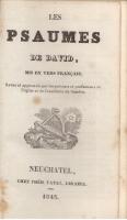 [Bibeln. Psaltaren. Franska] Les Psaumes de David, mis en vers fran&ccedil;ais / revus approuv&eacute;s par les pasteurs et professeurs de l'&eacute;glise et de l'academie de Gen&egrave;ve.