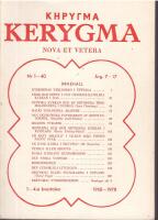 K&eacute;rygma. Ortodox-katolsk kvartalstidskrift f&ouml;r Norden. &Aring;rg. 1-7. 1962-78.