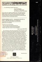 Safed spirituality. Rules of mystical piety, the beginning of wisdom. Translation and introduction by Lawrence Fine. Preface by Louis Jacobs.