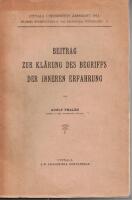 Beitrag zur Kl&auml;rung des Begriffs der inneren Erfahrung.