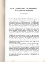 Einige Personennamen und G&ouml;tternamen in schwedischen Ortsnamen