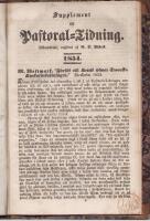 Pastoral-Tidning. M&aring;nadsblad, utgifwet af G. D. Bj&ouml;rck. &Aring;rg. 1, nr 1-12. [Med ett supplement]