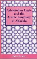 Aristotelian Logic and the Arabic Language in Alfārābī