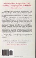 Aristotelian Logic and the Arabic Language in Alfārābī