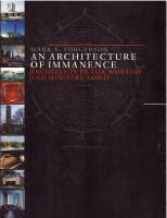 An architecture of immanence : architecture for worship and ministry today