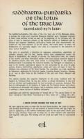 The sacred books of the East. vol. 21: Saddharma-Pundarika, or, The lotus of the true law.