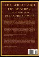 The Wild Card of Reading: On Paul de Man.