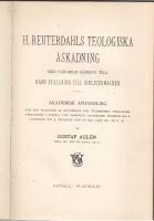 H. Reuterdahls teologiska &aring;sk&aring;dning. Med s&auml;rskild h&auml;nsyn till hans st&auml;llning till Schleiermacher. 