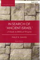In search of ancient Israel - a study in biblical origins.