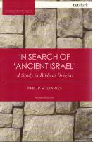 In search of ancient Israel - a study in biblical origins. 