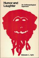 Humor and laughter: An anthropolog. approach. 
