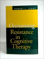 Overcoming resistance in cognitive therapy