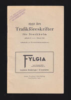 1932 &aring;rs Trafikf&ouml;reskrifter f&ouml;r Stockholm : g&auml;llande fr. o. m. I februari 1932 utf&auml;rdade av &Ouml;verst&aring;th&aring;llare&auml;mbetet [Trafikf&ouml;reskrifter - Stockholm]