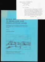 Rural Development in Highlands and High-latitude Zones : Proceedings of a symposium held by the International Geographical Union's Commission on Rural Development, 22-28 August, 1977, at the University of Oulu, Finland