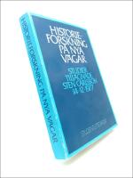 Historieforskning p&aring; nya v&auml;gar : Studier till&auml;gnade Sten Carlsson 14.12.1977