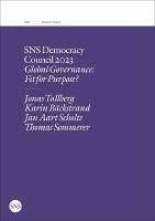 SNS Democracy Council 2023 Global Governance : Fit for Purpose?