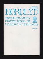 Nordlyd No. 23, 1995 : Troms&oslash; University working papers on language & linguistics NO.23-1995